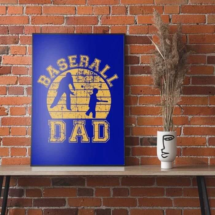 Baseball Dad Father Son Proud Daddy Papa Grandpa Sports Cute Gift Poster