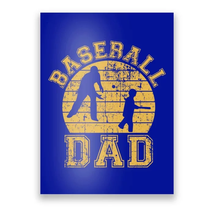 Baseball Dad Father Son Proud Daddy Papa Grandpa Sports Cute Gift Poster