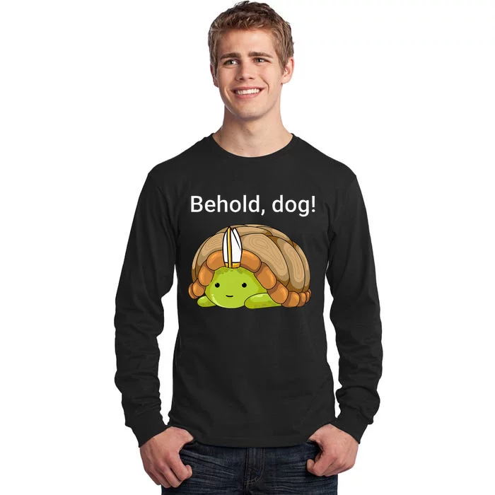 Behold Dog Funny Turtle Wearing A Priest Hat Tall Long Sleeve T-Shirt