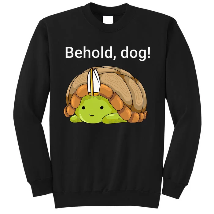 Behold Dog Funny Turtle Wearing A Priest Hat Tall Sweatshirt