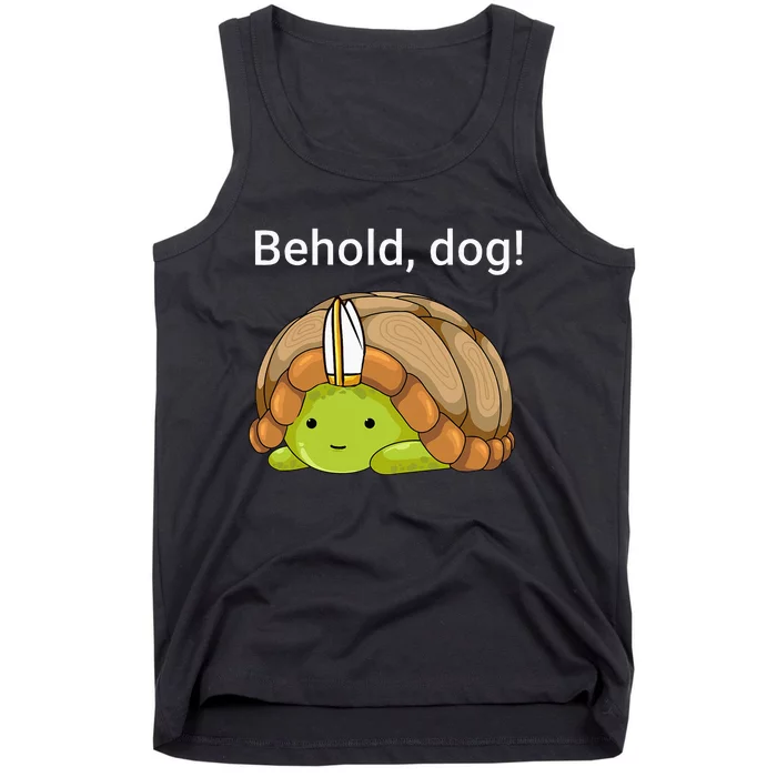 Behold Dog Funny Turtle Wearing A Priest Hat Tank Top