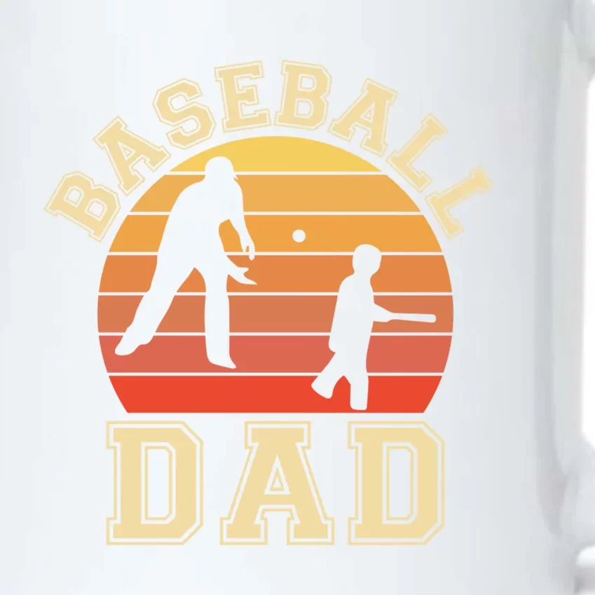 Baseball Dad Father Son Proud Daddy Papa Grandpa Sports Gift Black Color Changing Mug