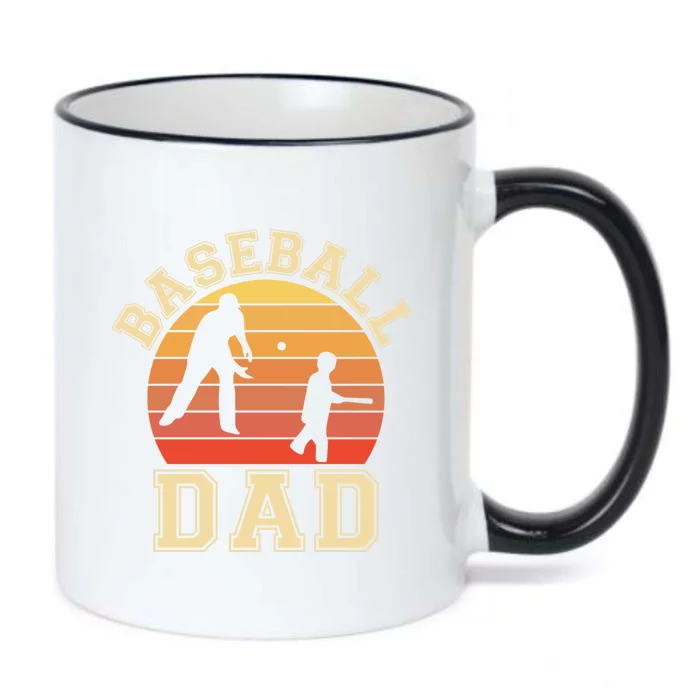 Baseball Dad Father Son Proud Daddy Papa Grandpa Sports Gift Black Color Changing Mug