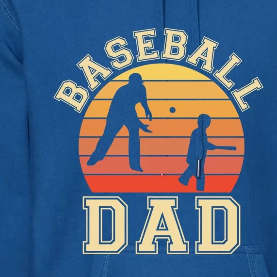 Baseball Dad Father Son Proud Daddy Papa Grandpa Sports Gift Premium Hoodie