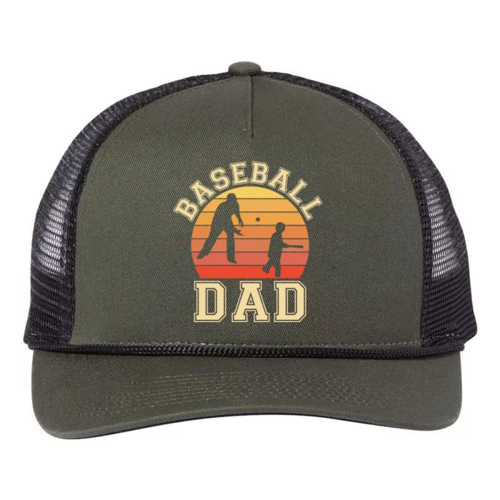 Baseball Dad Father Son Proud Daddy Papa Grandpa Sports Gift Retro Rope Trucker Hat Cap