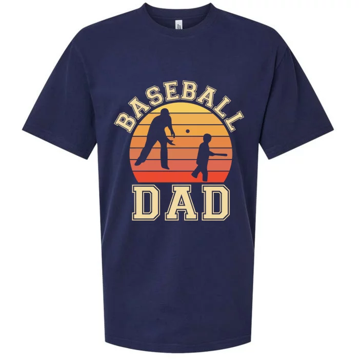 Baseball Dad Father Son Proud Daddy Papa Grandpa Sports Gift Sueded Cloud Jersey T-Shirt