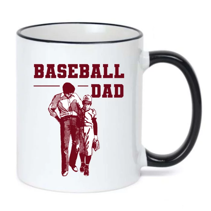 Baseball Design For Baseball Player And Baseball Daddy Dad Gift Black Color Changing Mug