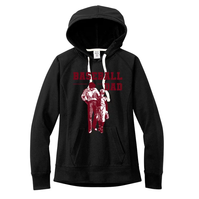 Baseball Design For Baseball Player And Baseball Daddy Dad Gift Women's Fleece Hoodie