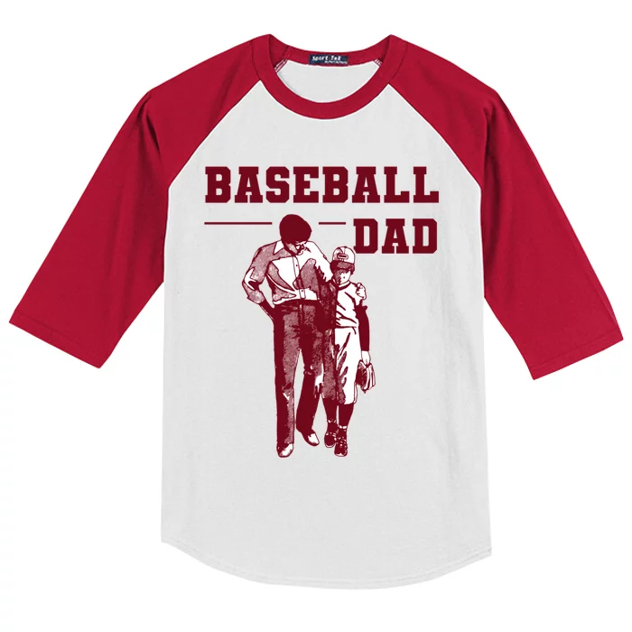 Baseball Design For Baseball Player And Baseball Daddy Dad Gift Kids Colorblock Raglan Jersey