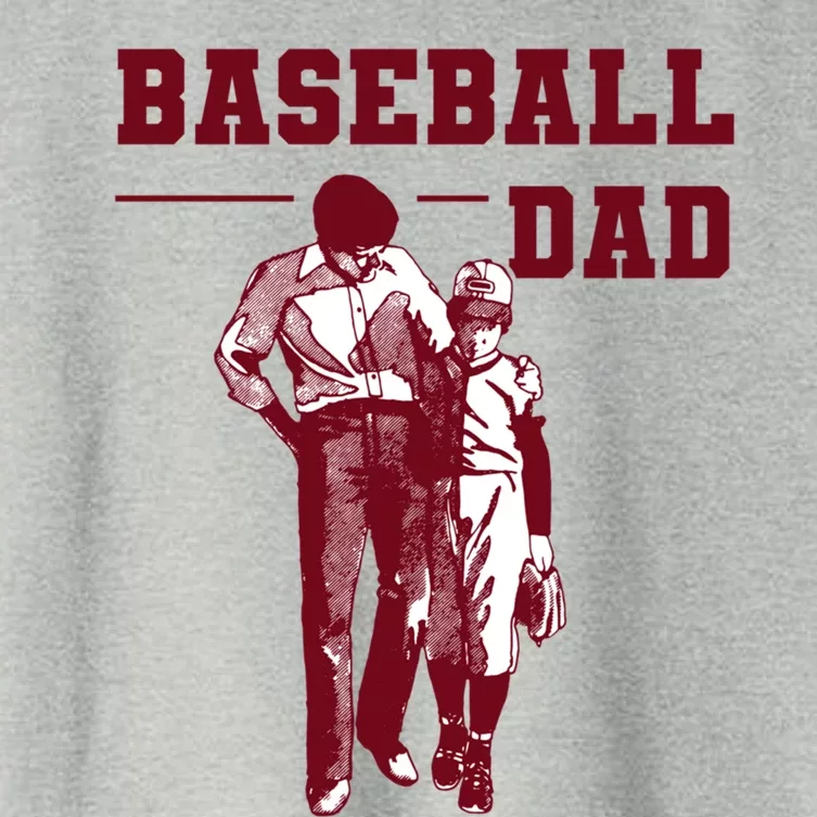 Baseball Design For Baseball Player And Baseball Daddy Dad Gift Women's Crop Top Tee