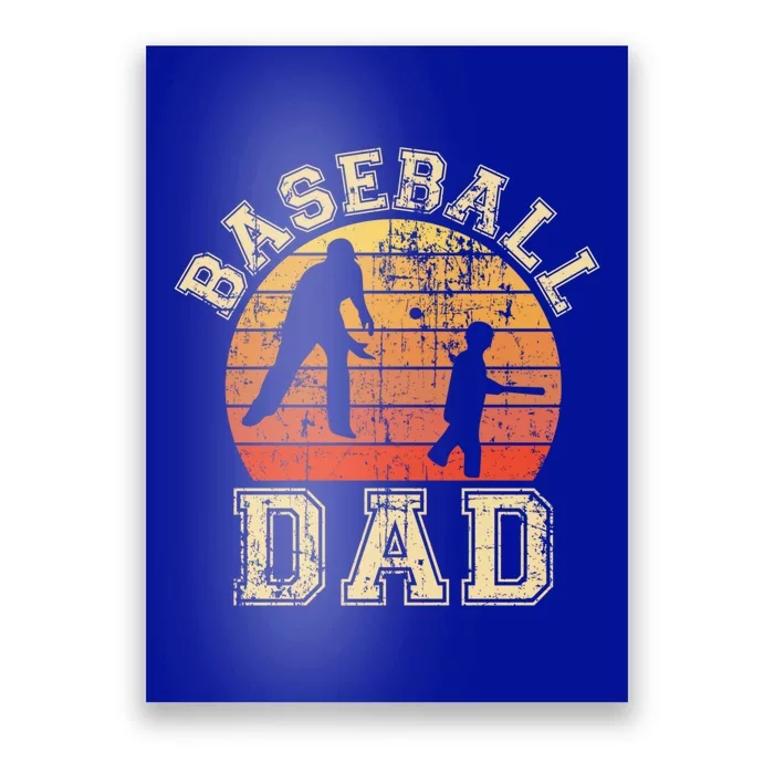 Baseball Dad Father Son Proud Daddy Papa Grandpa Sports Meaningful Gift Poster