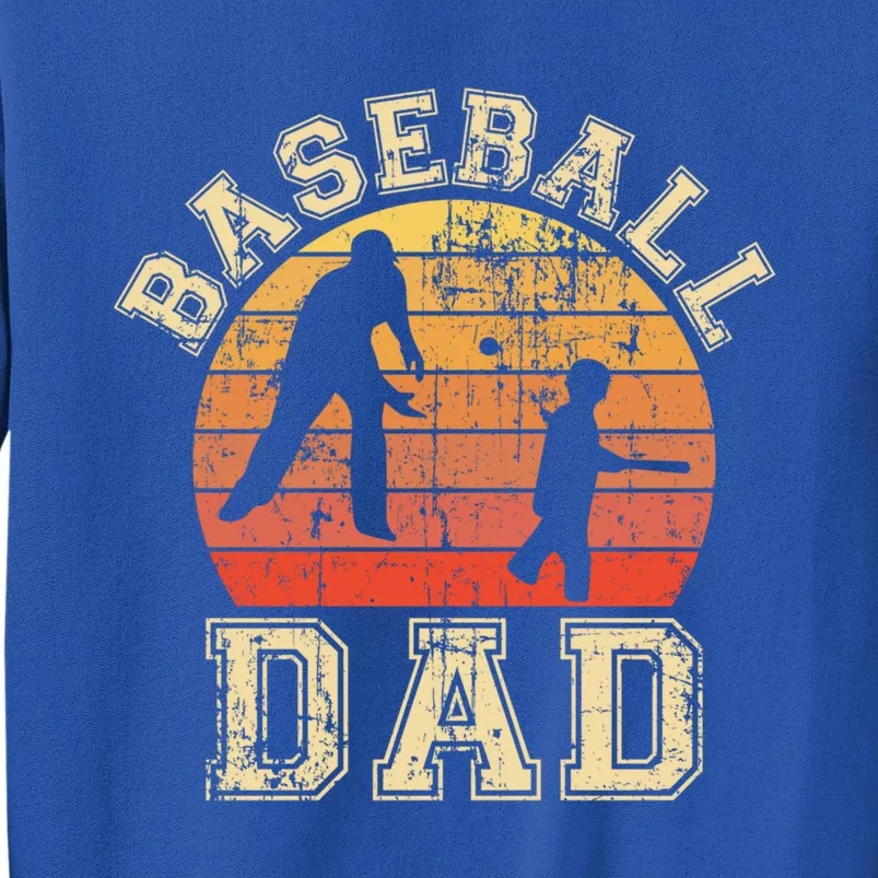 Baseball Dad Father Son Proud Daddy Papa Grandpa Sports Meaningful Gift Tall Sweatshirt