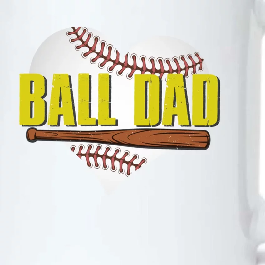 Ball Dad Fathers Day Softball Baseball Dad Baseball Lovers Gift Black Color Changing Mug