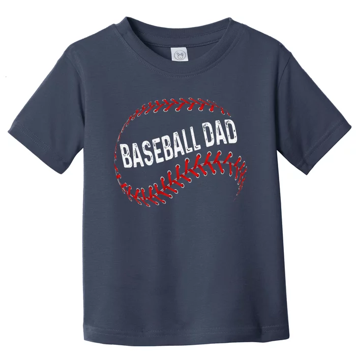 Baseball Dad Fathers Day For Daddy Papa Father Toddler T-Shirt