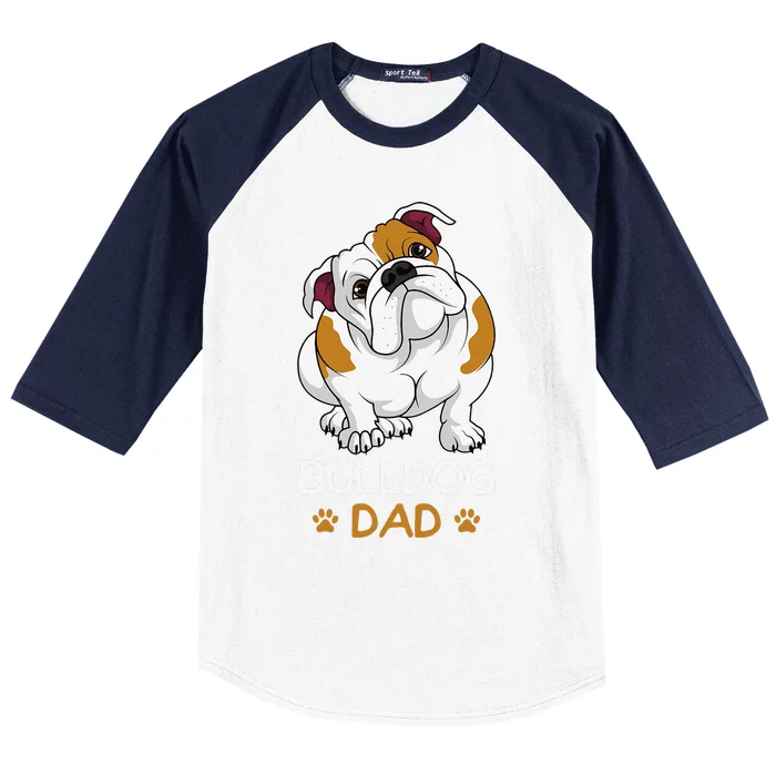 Bulldog Dad Funny English Bulldog Dog Owner For Baseball Sleeve Shirt