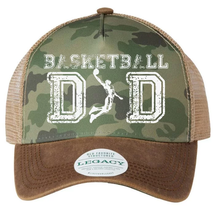 Basketball Dad Fathers Day Gift For Daddy Papa Father Legacy Tie Dye Trucker Hat