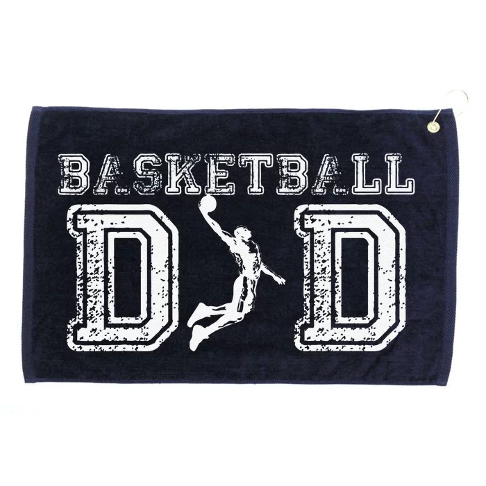 Basketball Dad Fathers Day Gift For Daddy Papa Father Grommeted Golf Towel