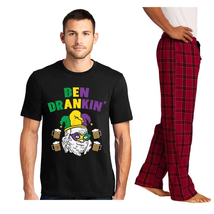 Ben Drankin Franklin Us President Funny Mardi Gras Ing Gift Pajama Set