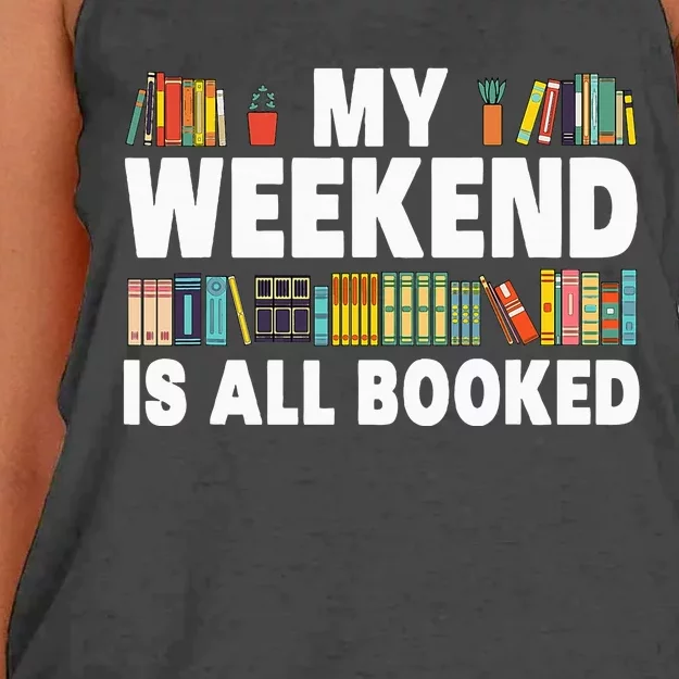 Book Design For Women Book Lover Library Reader Women's Knotted Racerback Tank