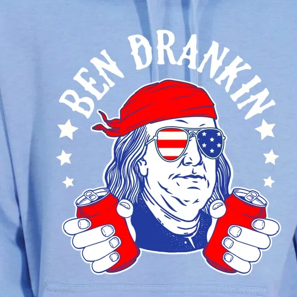 Ben Drankin Funny 4th Of July American Flag Usa Patriotic Gift Unisex Surf Hoodie