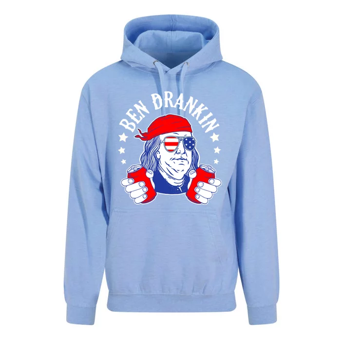 Ben Drankin Funny 4th Of July American Flag Usa Patriotic Gift Unisex Surf Hoodie