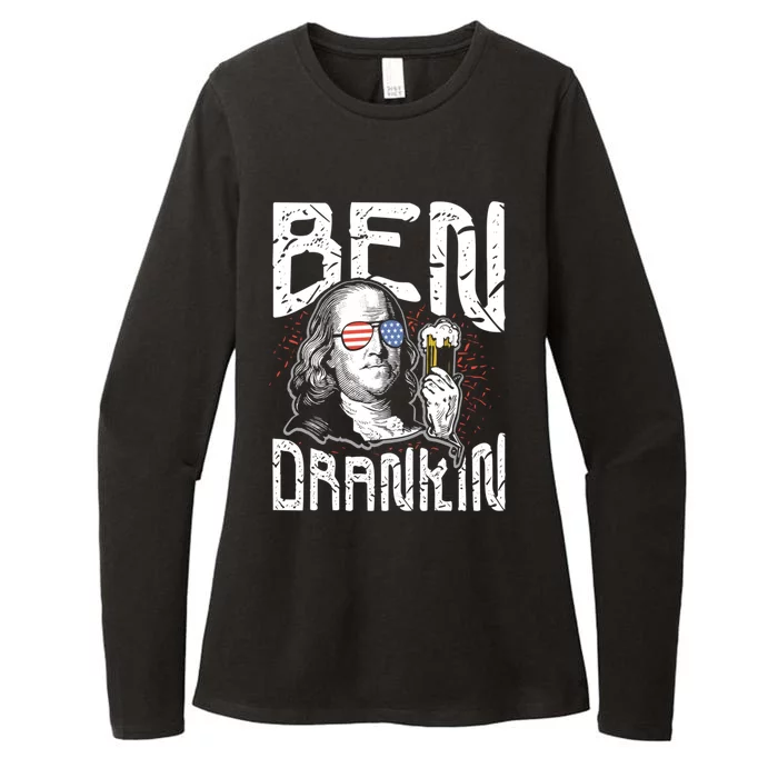 Ben Drankin Funny 4th Of July President Graphic Gift Womens CVC Long Sleeve Shirt