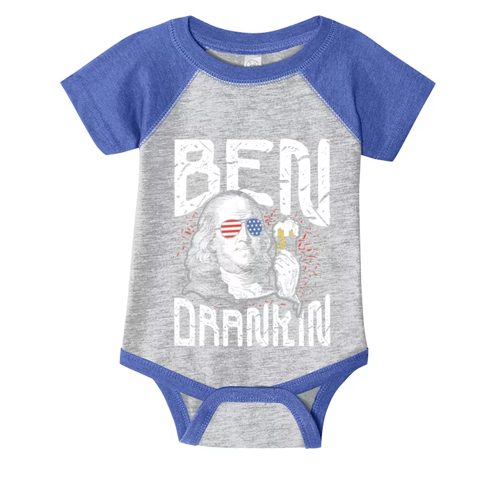 Ben Drankin Funny 4th Of July President Graphic Gift Infant Baby Jersey Bodysuit