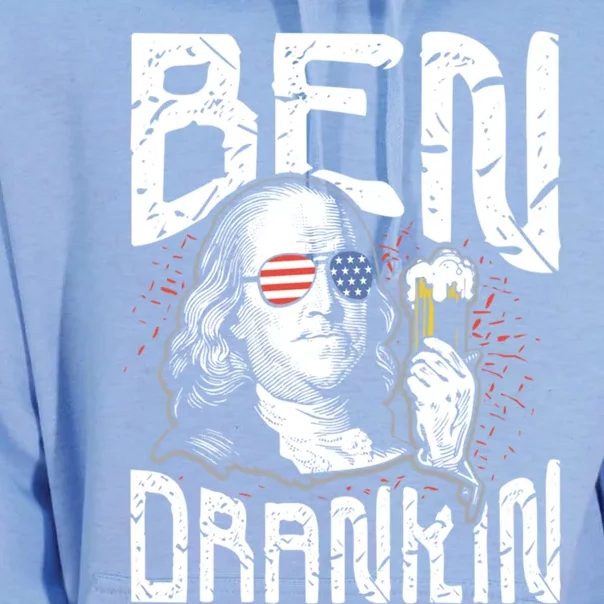 Ben Drankin Funny 4th Of July President Graphic Gift Unisex Surf Hoodie