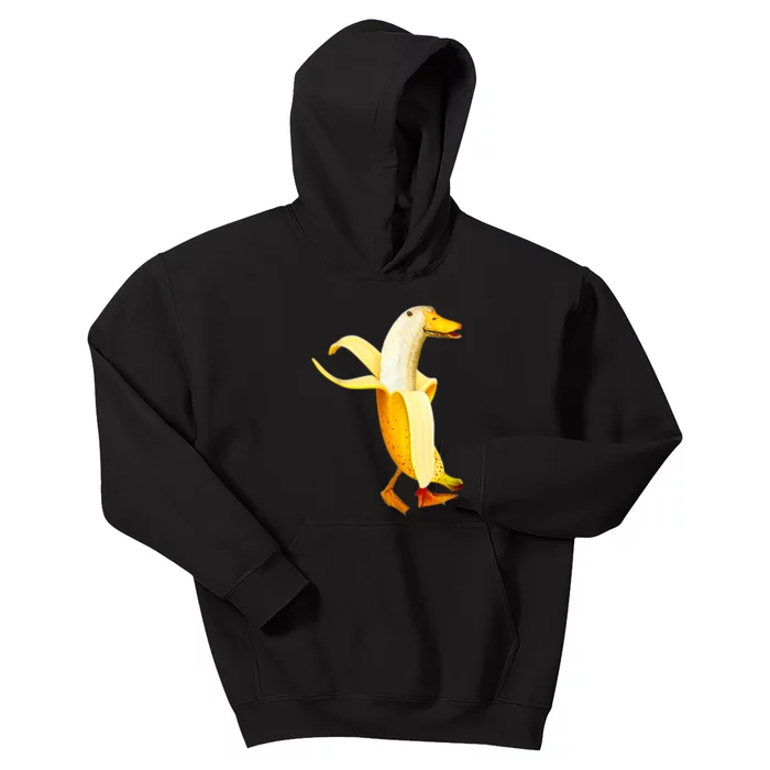 Banana Duck. Funny Anthropomorphic Fruit Animals Kids Hoodie