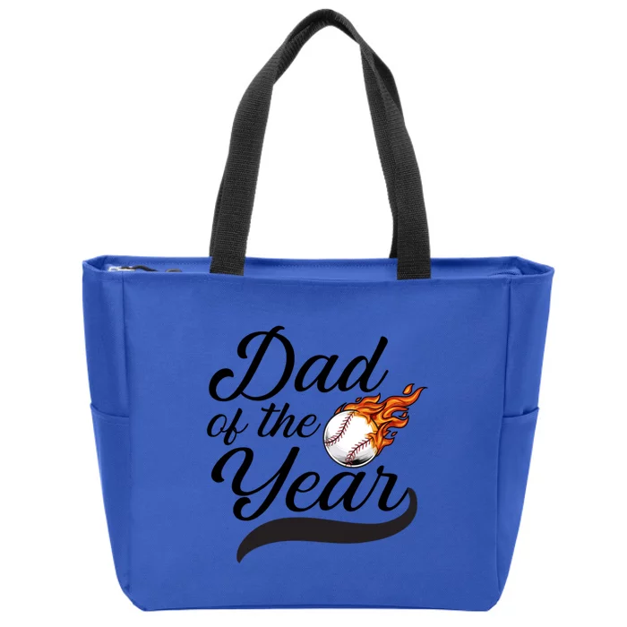 Baseball Dad FatherS Day Dad Of The Year Gift Zip Tote Bag