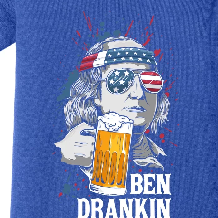 Ben Drankin Funny 4th Of July Sarcastic Benjamin Franklin Gift Baby Bodysuit