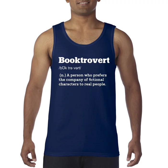 BookTrovert Definition Funny Reading Book Lover Tank Top