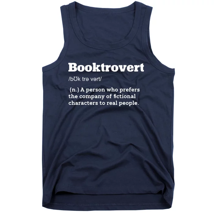 BookTrovert Definition Funny Reading Book Lover Tank Top