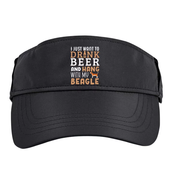 Beagle Dad Funny Fathers Day Dog Lover Gift Beer Adult Drive Performance Visor