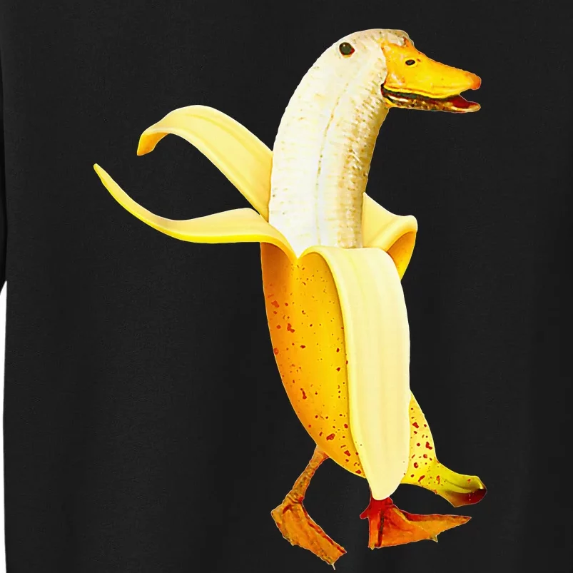 Banana Duck. Funny Anthropomorphic Fruit Animals Sweatshirt