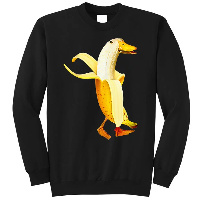 Banana Duck. Funny Anthropomorphic Fruit Animals Sweatshirt