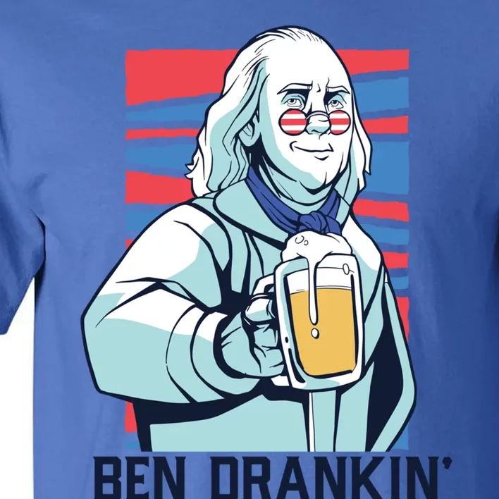 Ben Drankin Funny Ing Benjamin Franklin Meme July 4th Funny Gift Tall T-Shirt