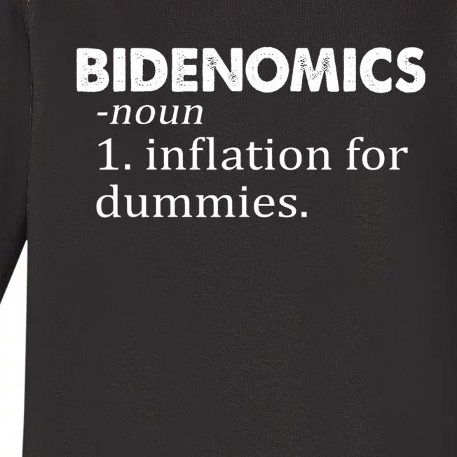 Bidenomics Definition Funny AntiBiden Baby Long Sleeve Bodysuit