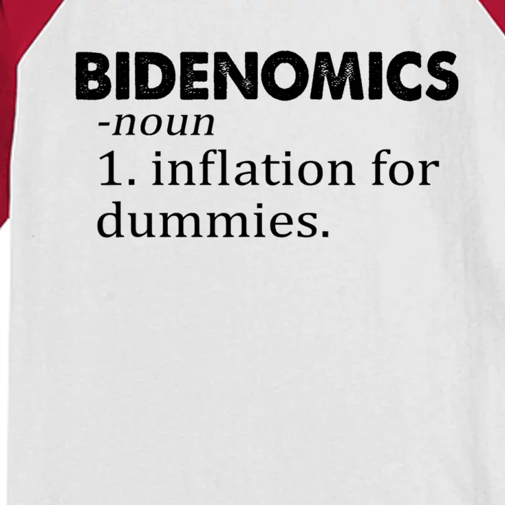 Bidenomics Definition Funny AntiBiden Kids Colorblock Raglan Jersey