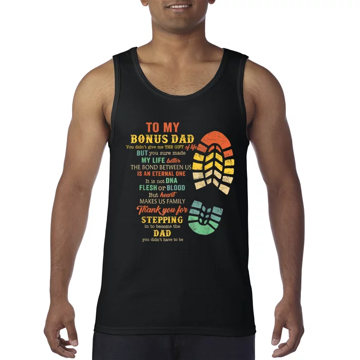 Bonus Dad FatherS Day Gift From Stepdad For Daughter Son Tank Top