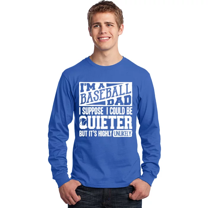 Baseball Dad Gift Baseball Lover Gift Long Sleeve Shirt