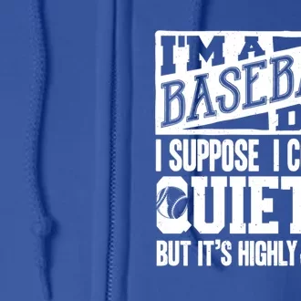 Baseball Dad Gift Baseball Lover Gift Full Zip Hoodie