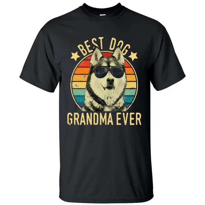 Best Dog Grandma Ever Siberian Husky Mother's Day Tall T-Shirt