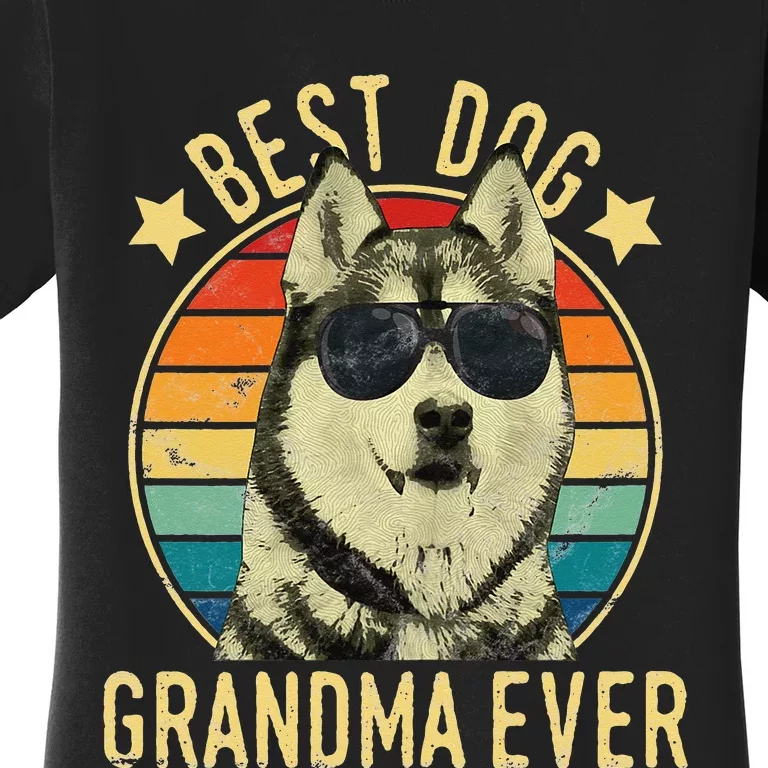 Best Dog Grandma Ever Siberian Husky Mother's Day Women's T-Shirt