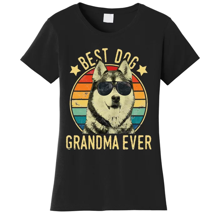 Best Dog Grandma Ever Siberian Husky Mother's Day Women's T-Shirt