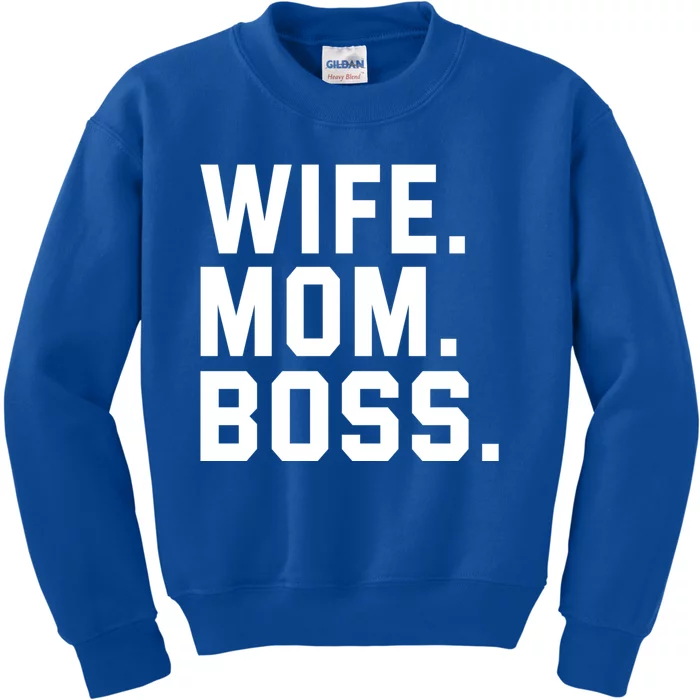 Boss Day Gift Wife Mom Boss Mama MotherS Day Birthday Great Gift Kids Sweatshirt