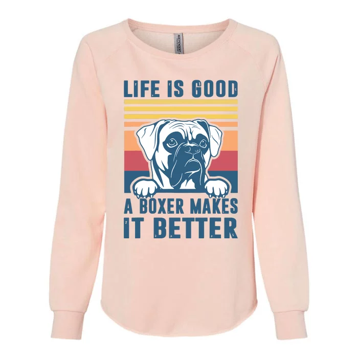 Boxer Dog Gifts For Men Women Boxer Dog Dad Mom Womens California Wash Sweatshirt