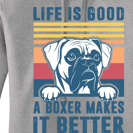 Boxer Dog Gifts For Men Women Boxer Dog Dad Mom Women's Pullover Hoodie