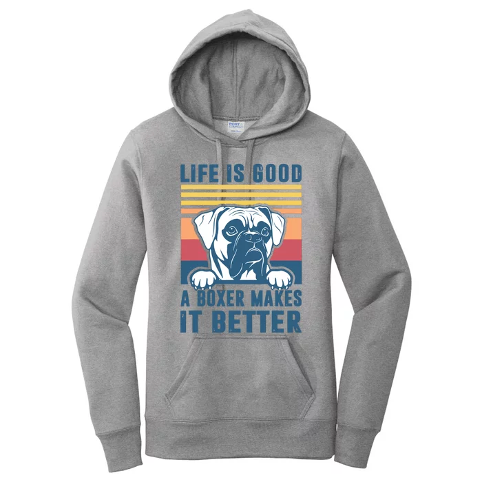 Boxer Dog Gifts For Men Women Boxer Dog Dad Mom Women's Pullover Hoodie