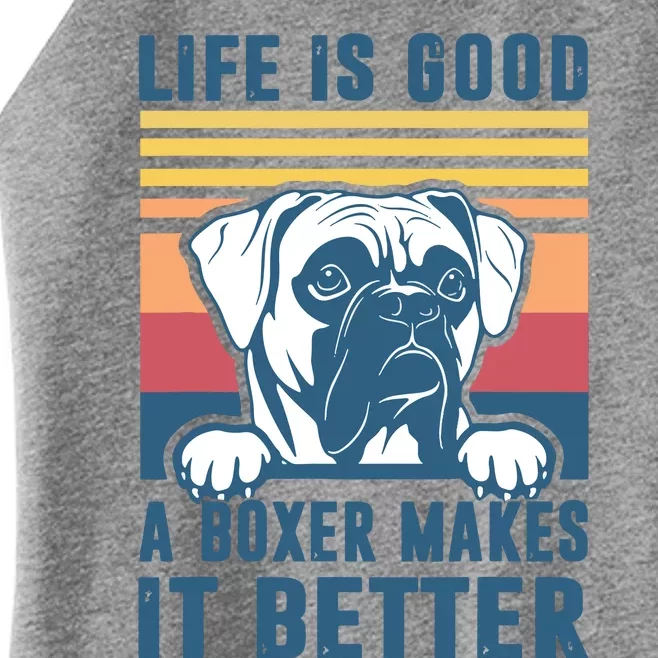 Boxer Dog Gifts For Men Women Boxer Dog Dad Mom Women’s Perfect Tri Rocker Tank